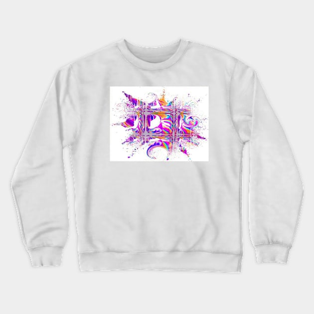 Catch a wave graffiti abstract Crewneck Sweatshirt by SilverPixieArt